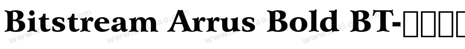 Bitstream Arrus Bold BT字体转换